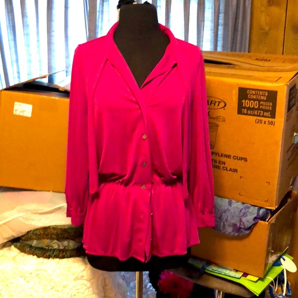 Pretty Pink Ann Taylor Blouse - Picture 1 of 12